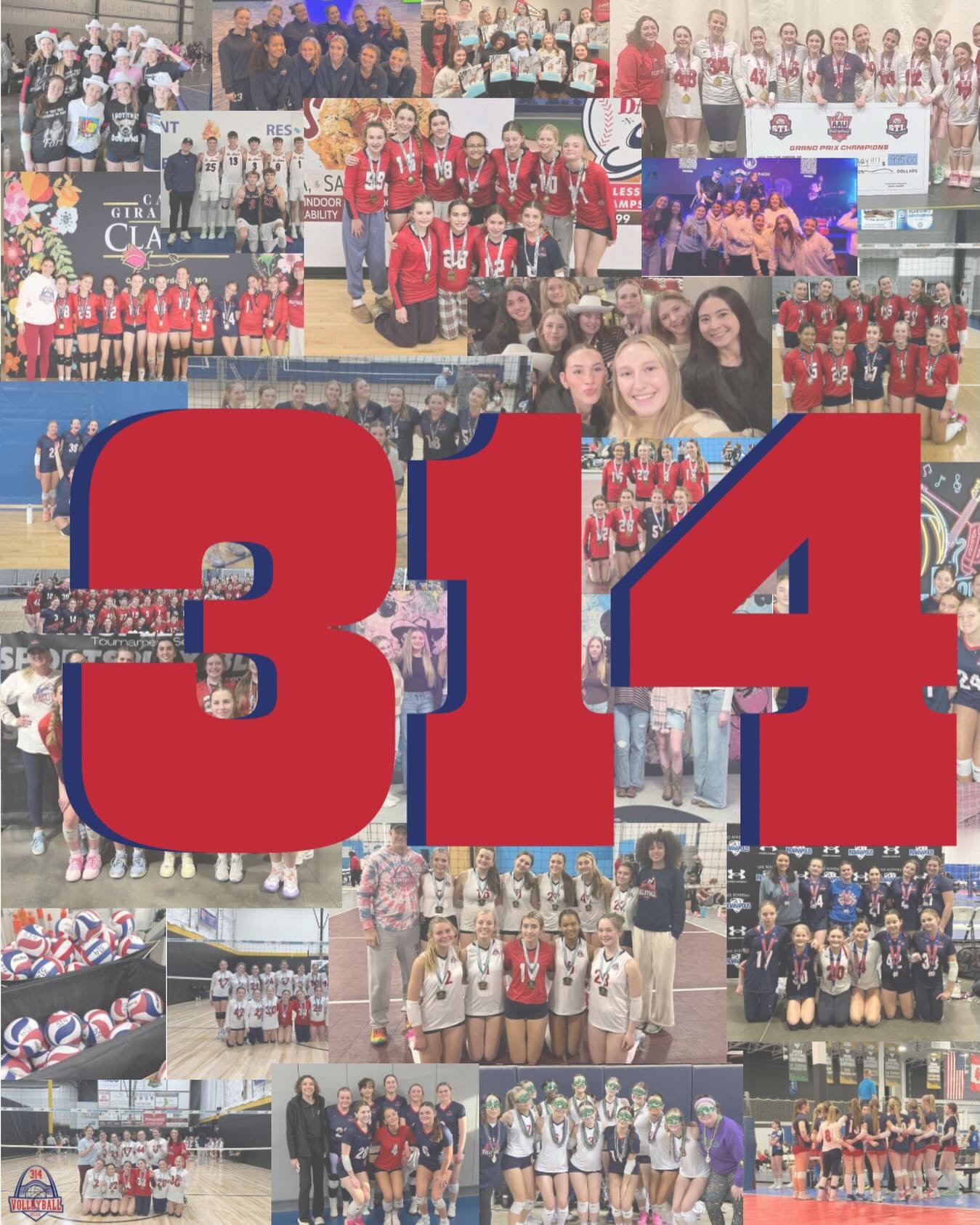 314 VBC athletes celebrating a tournament win