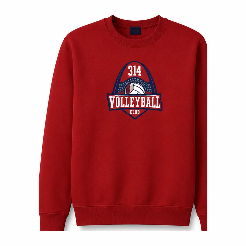 Red 314 Volleyball Club crewneck sweatshirt