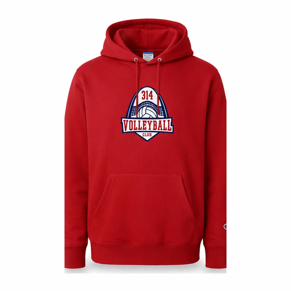 Red 314 Volleyball Club hooded sweatshirt